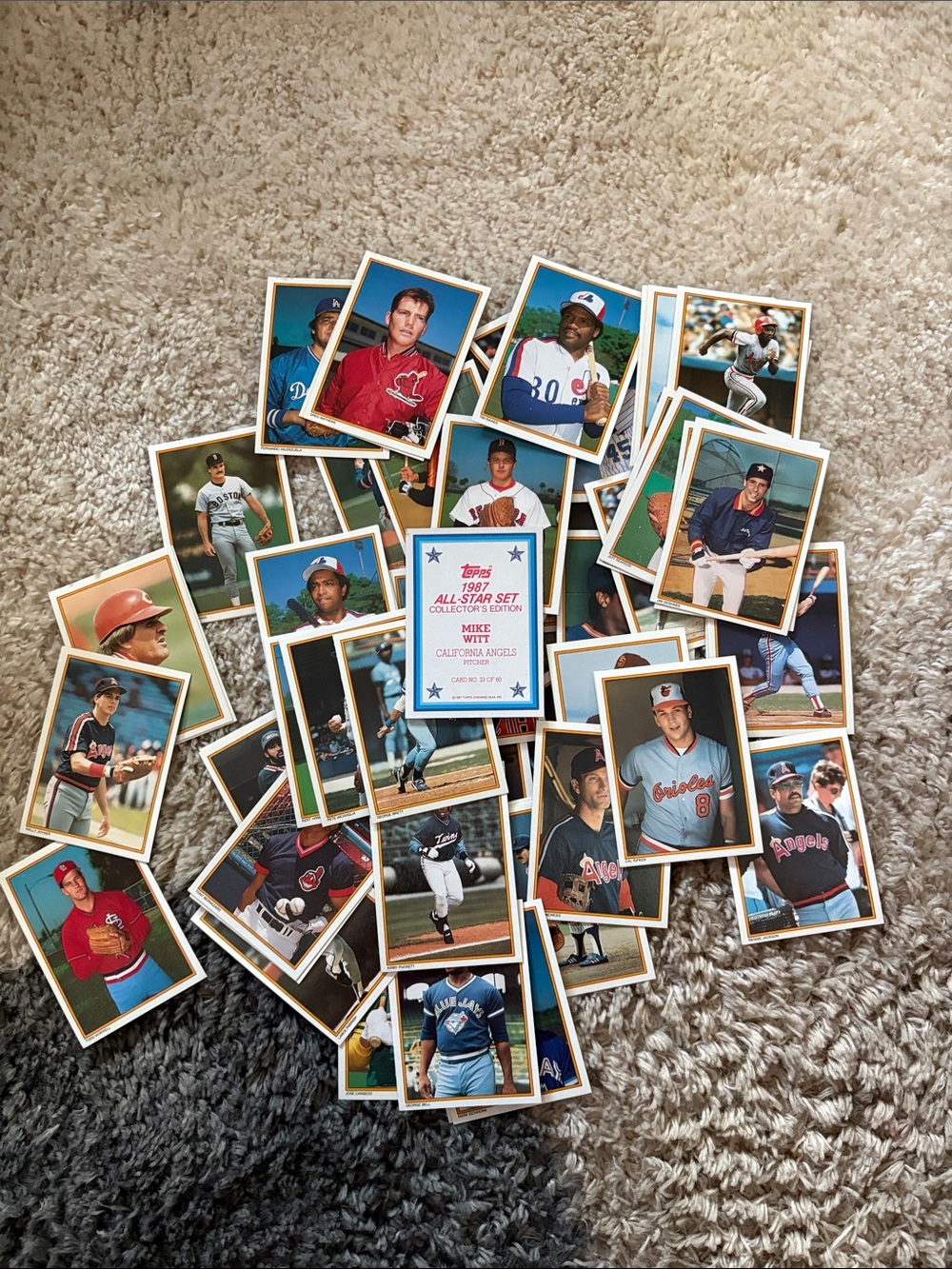 Topps 1987 ALL STAR SET Baseball Card Lot 60 CARDS